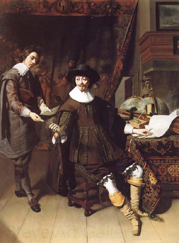 Thomas De Keyser Portrait of Constatijn Huygens and his clerk Spain oil painting art
